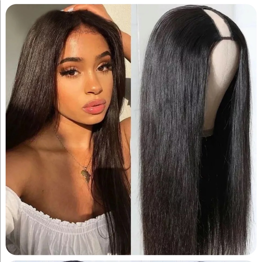 COPY - U part wig Jet Black
